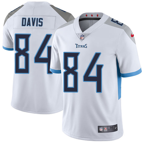 Nike Titans #84 Corey Davis White Men's Stitched NFL Vapor Untouchable Limited Jersey - Click Image to Close